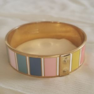Coach Striped Multicolor Enamel Cuff